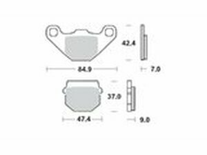 Bremsbelge vorn Moto Master Sinter pro Racing KX 80
