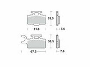Bremsbelge vorn Moto Master Pro Racing GP KX 65