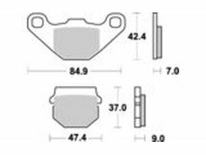 Bremsbelge hinten Moto Master Nitro KX 80