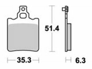 Bremsbelge hinten Moto Master Nitro SX 65 2000 - 2002