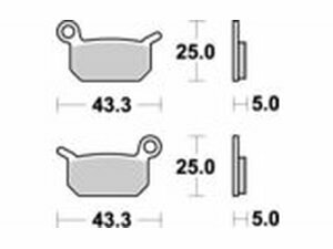 Bremsbelge vorn Moto Master Nitro TC / SX 50