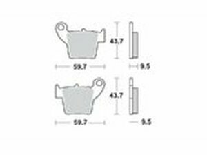 Bremsbelge hinten Moto Master Nitro Honda CRF