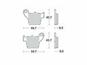 Bremsbel�ge hinten Moto Master Nitro Honda CRF