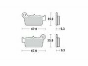 Bremsbelge hinten Moto Master Nitro Sport KXF / RM-Z