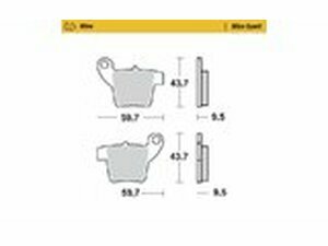 Bremsbelge hinten Moto Master Nitro TC / SX 65