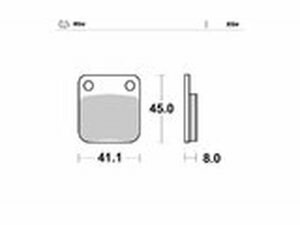 Bremsbelge hinten Moto Master Nitro KX 65