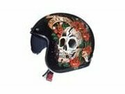 Jethelm MT Helmets Le Mans 2 SV Skull & Rose schwarz S