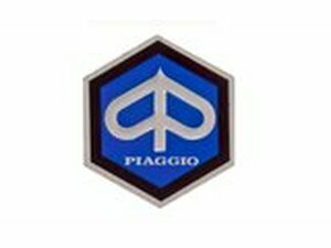 Emblem Piaggio Sechseck Alumimium zum kleben 25x30mm