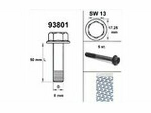 Motorschraube SW 13 M8x50 schwarz (x5)