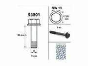 Motorschraube SW 13 M8x50 schwarz (x5)