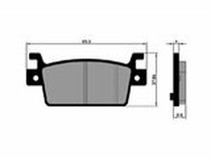 Bremsbelge Polini Original hinten Kymco AK 550