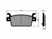 Bremsbel�ge Polini Original hinten Kymco AK 550