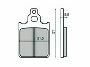 Bremsbelge RMS Vespa PX mit Bremsscheibe (VNX2-VLX1-VSX1)