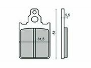 Bremsbelge RMS Vespa PX mit Bremsscheibe (VNX2-VLX1-VSX1)