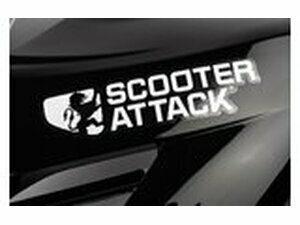 Aufkleber / Sticker Scooter Attack wei