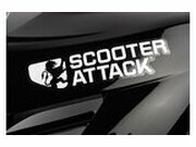 Aufkleber / Sticker Scooter Attack wei