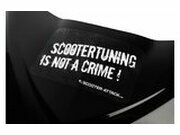 Aufkleber Scootertuning is not a crime wei
