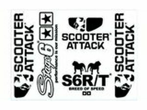 Scooter-Attack Aufkleber 140x100mm