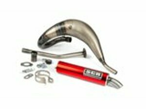 Auspuff SCR Corse Handmade Cross 50-70 Derbi rot