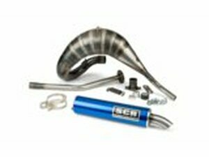 Auspuff SCR Corse Racing Line Cross 70-80 Derbi blau