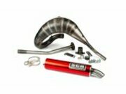 Auspuff SCR Corse Racing Line Cross 70-80 Derbi rot