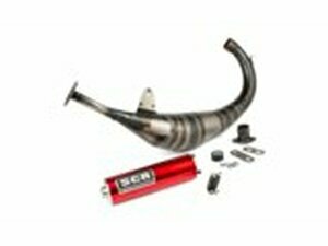 Auspuff SCR Corse Racing Line 70-80 Derbi rot