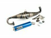 Auspuff SCR Corse Handmade 70 Minarelli liegend blau