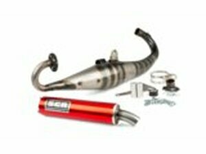 Auspuff SCR Corse Handmade 70 Piaggio rot