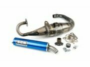 Auspuff SCR Corse Handmade 70 Minarelli stehend blau