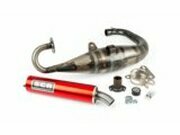 Auspuff SCR Corse Handmade 70 Minarelli stehend rot