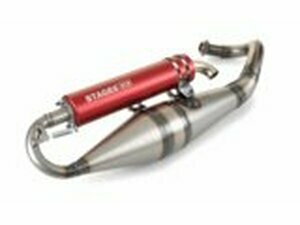 Auspuff Stage6 Pro Replica MK2 Rot Piaggio