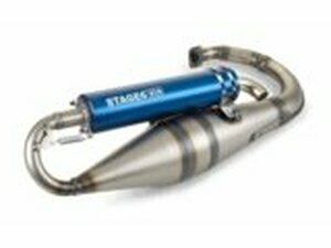 Auspuff Stage6 Pro Replica MK2 Blau Minarelli stehend
