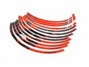 Felgenrandaufkleber Kit 17 Stage6 rot / schwarz