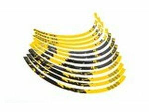 Felgenrandaufkleber Kit 17 Stage6 gelb / schwarz