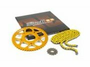 Kettensatz 14x53 - 420 Stage6 Alu CNC gelb Peugeot / Rieju