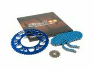Kettensatz 14x53 - 420 Stage6 Alu CNC blau Aprilia SX 50