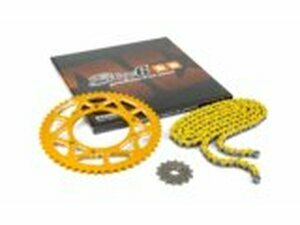 Kettensatz 13x53 - 420 Stage6 Alu CNC gelb Derbi DRD Pro