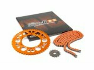 Kettensatz 13x53 - 420 Stage6 Alu CNC orange Aprilia SX 50