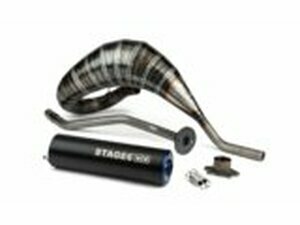 Auspuff Stage6 80 - 90 Derbi blau / schwarz