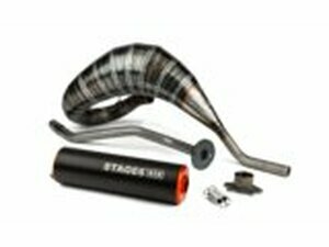 Auspuff Stage6 80 - 90 Derbi orange / schwarz