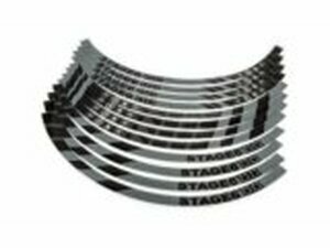 Felgenrandaufkleber Set Roller 12 Stage6 Schwarz