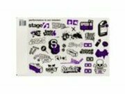 Aufkleberset Stage6 A4 lila