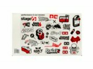 Aufkleberset Stage6 A4 rot