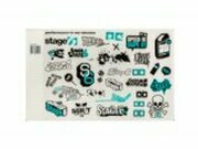 Aufkleberset Stage6 A4 trkis