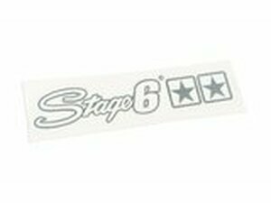 Aufkleber Stage6, 25x4,5cm, silber