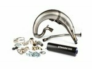 Auspuff Stage6 Streetrace high mount CNC blau / schwarz...