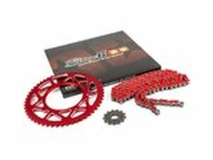 Kettensatz 13x53 - 420 Stage6 Alu CNC rot Rieju MRT