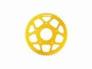 Kettenrad 53 Zhne - 420 Stage6 Alu CNC gelb Peugeot / Rieju