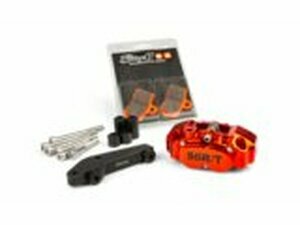 4-Kolben Bremssattel mit Adapter Brembo Stage6 R/T Orange