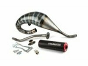 Auspuff Stage6 R/T 70 - 80 high-mount Derbi Schwarz / Rot